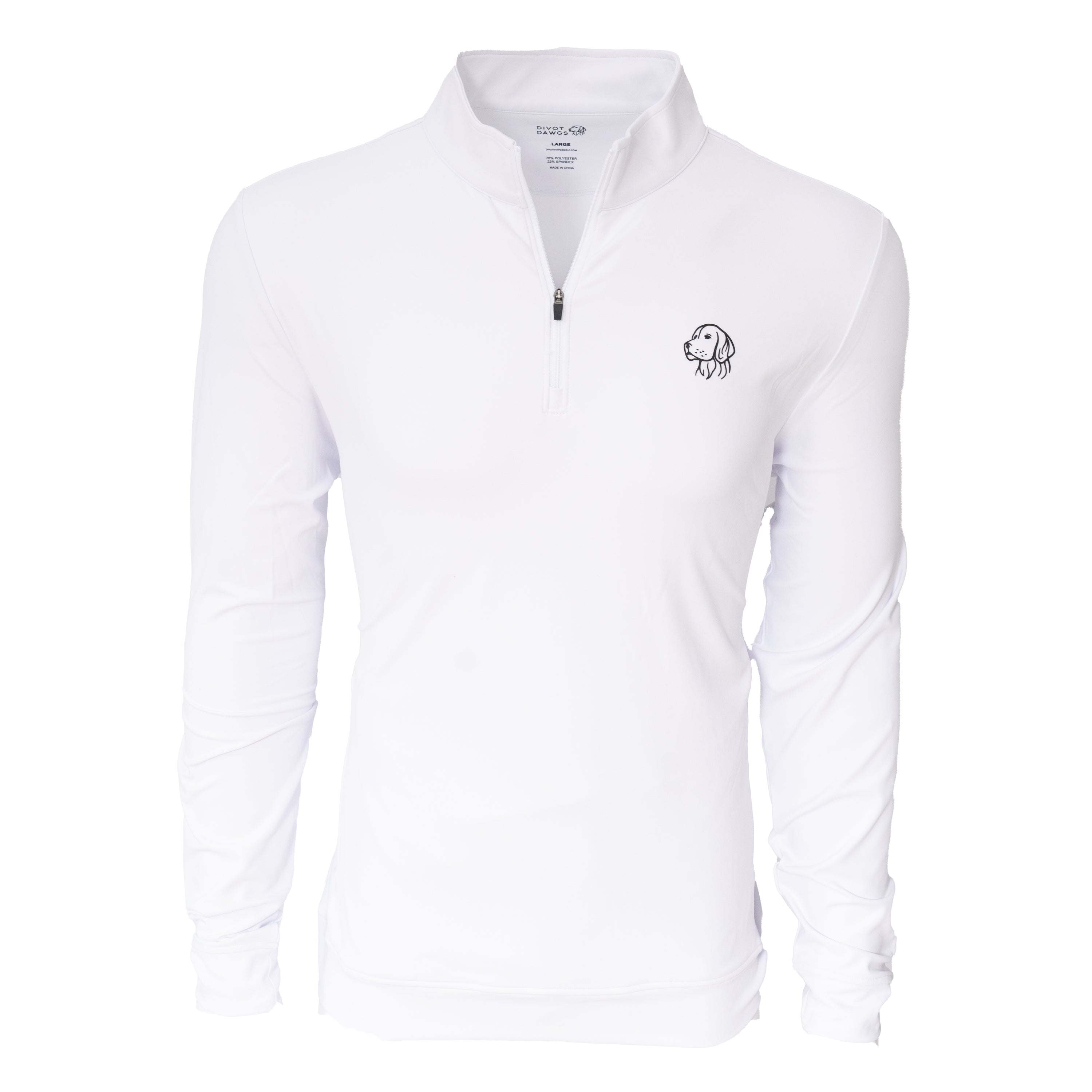 Winter Coat Quart-Zip in White | Divot Dawgs – DIVOT DAWGS GOLF Winter Coat Quart-Zip in White | Divot Dawgs – DIVOT DAWGS GOLF